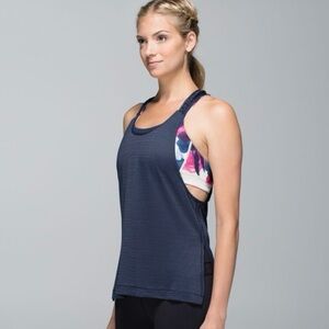 Lululemon “Stash It” Tank - Inkwell/Inky Floral Ghost